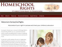 Tablet Screenshot of homeschoolrights.com